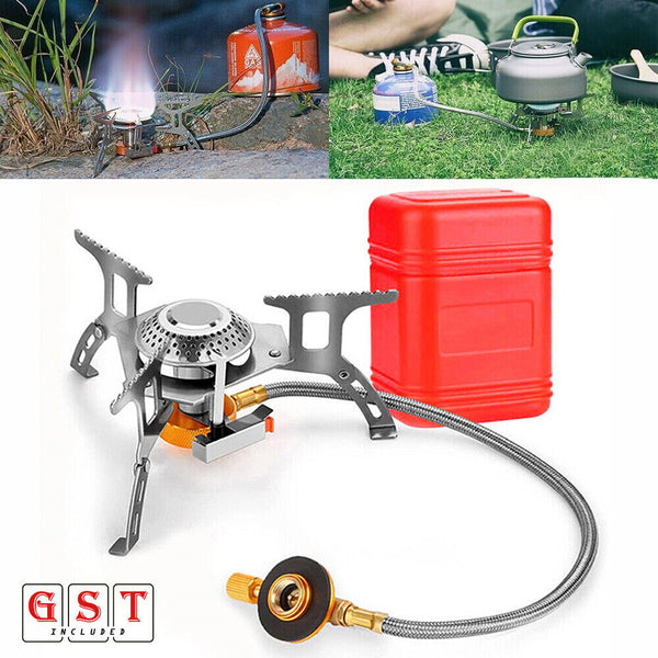 Outdoor Picnic Gas Jet Portable Stove Cooking Hiking Camping  Burner Cooker Gear