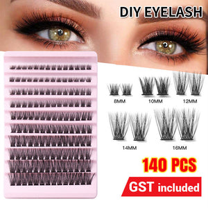 140Pcs Natural Lashes Wispy Lash Extension Clusters DIY Eyelash Extensions