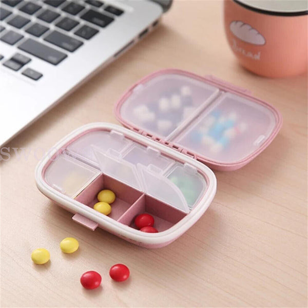 Pill Box Medicine Organizer Dispenser Box Case Travel Tablet Container Holder