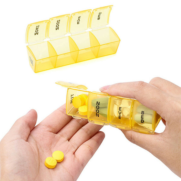 Pill Box 7-day Large organiser Tablet Container Case Medicine Storage Dispenser