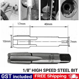 Drill Taper For NPT Pipe Thread Tap Set Screw Cutting 1/8" High Speed Steel Bit