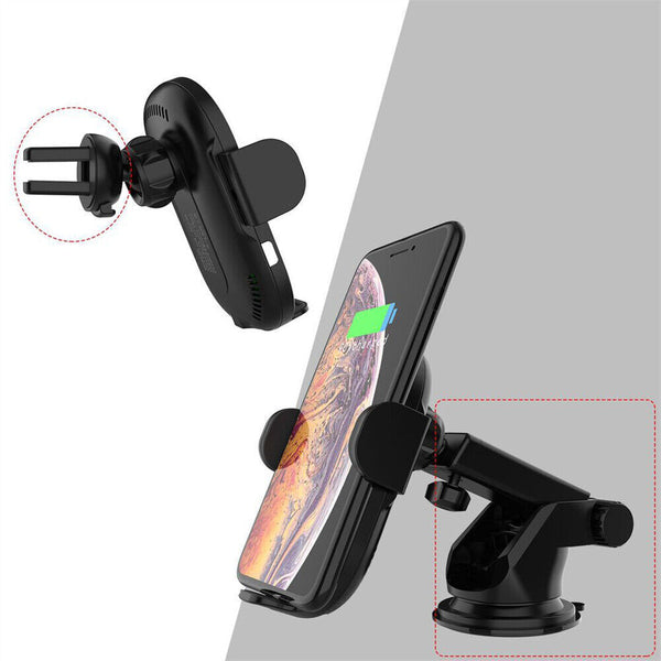 AU Automatic Clamping Wireless Car Charger Vent Mount Phone Charging Holder Dock