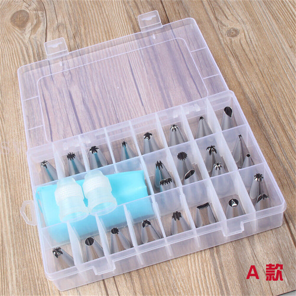 Cake Decorating Kit 27 Pieces Tools Baking Nozzles Piping Tips Icing Bag