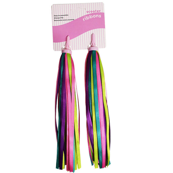 2pcs Bicycle Handlebar Colorful Tassel Streamers Kids Scooter Bike Ribbon AU