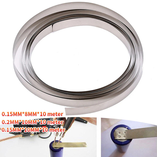 1-3x 10M Pure Nickel Strip Tape For Li Battery Spot Welding Spot Welder Machine