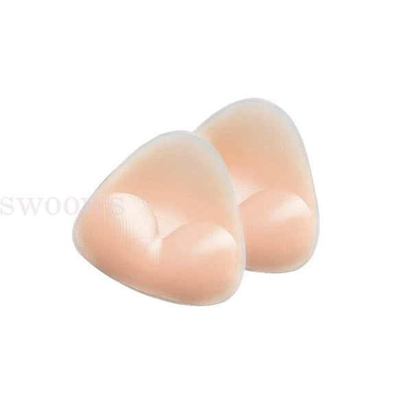 Triangle Push-up Silicone Bra Inserts Breasts Pad Bikini Bra Cleavage Enhancers