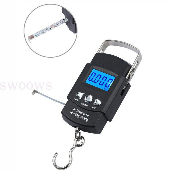 50KG LCD Digital Travel Fishing Luggage Hanging Electronic Hook Weighing Scale