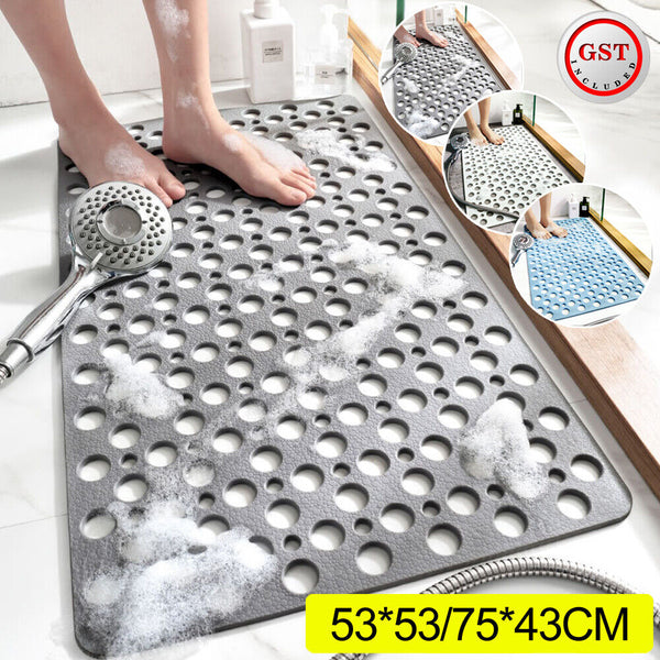 Non-Slip Bath Mat Anti Mould Shower Mats TPE Bathroom Bathtub Suction Mat Floor