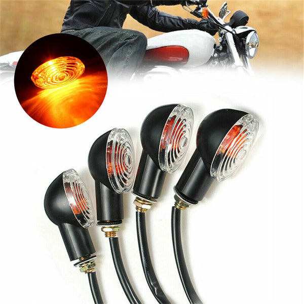 4x Universal Motorcycle Indicators Motorbike Turn Signal Light Bullet Bulbs AU