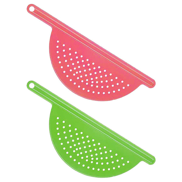 1/2x Saucepan Strainer Drainer Plastic Pot Pan Kitchen Rice Water Pour Filter