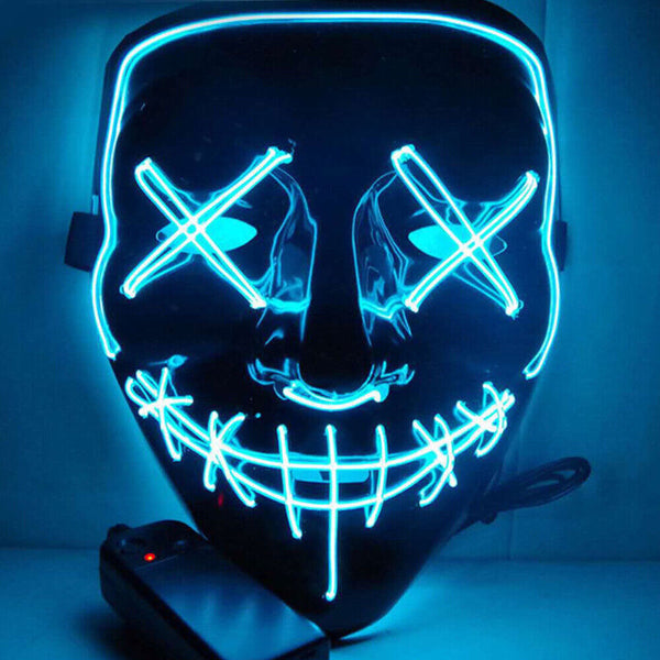 Halloween Masks LED Mask Light Up Purge Glowing Light Costume Cosplay Party