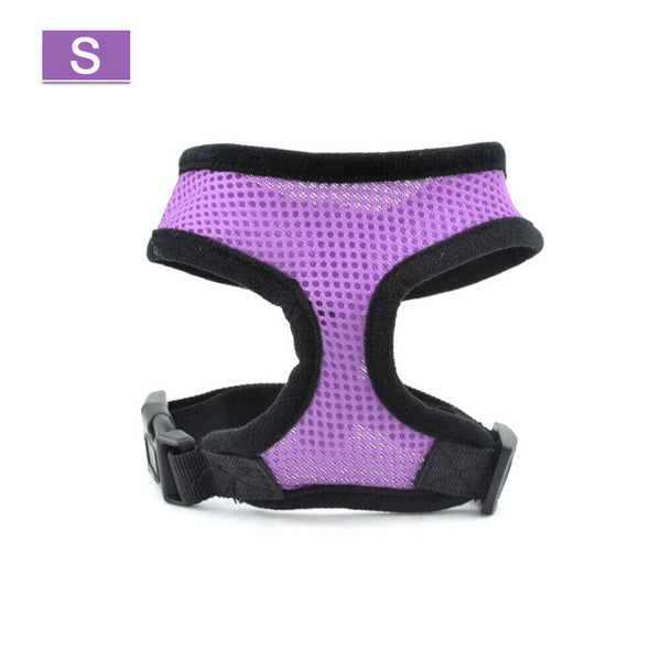 Pet Dog Cat Puppy Soft Leash VEST Mesh Breathe Adjustable Harness Braces Clothes