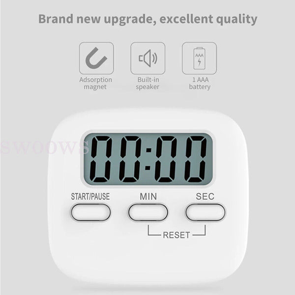 Digital Timer Magnetic Countdown Stopwatch Timer For Cooking,Shower,Kitchen,Kids