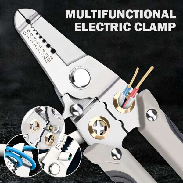 Wire Stripper Pliers Multifunctional Electric Cable Stripper Crimper Cutter Tool