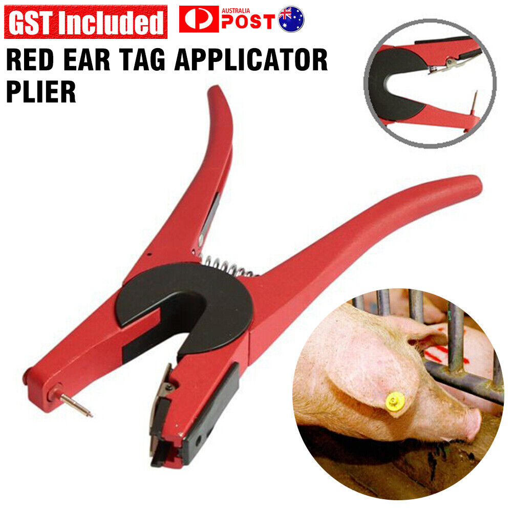 Animal Livestock Marking Tagger Cattle Ear Tag Applicator Pliers Hole Plier