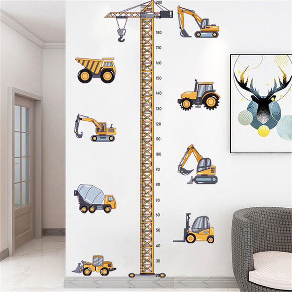 Height Measure Decal Wall Stickers Cartoon Kids Room Baby Chart Growth