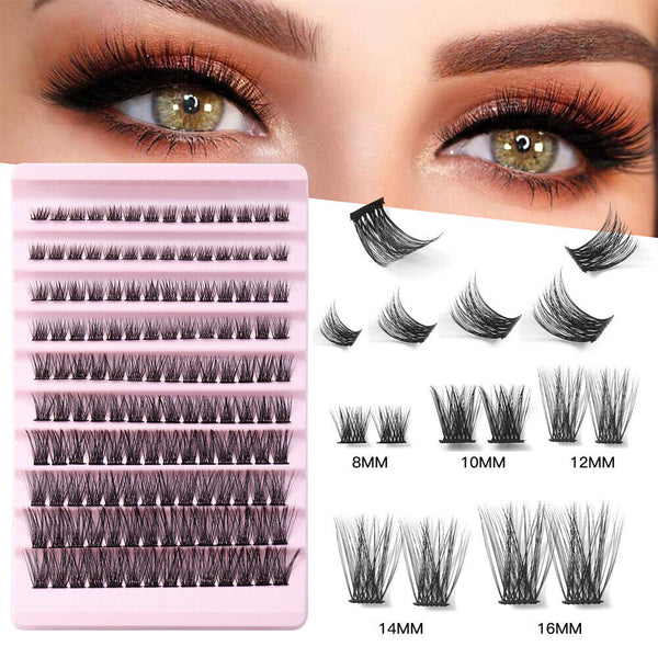 140Pcs Natural Lashes Wispy Lash Extension Clusters DIY Eyelash Extensions