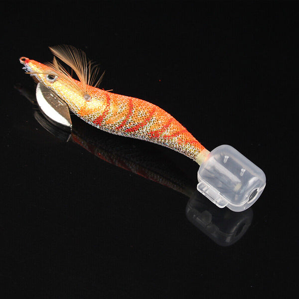 30Pcs Octopus Squid Fishing Lures Jig Hook Protector Cover Prawn Bait Safety Cap