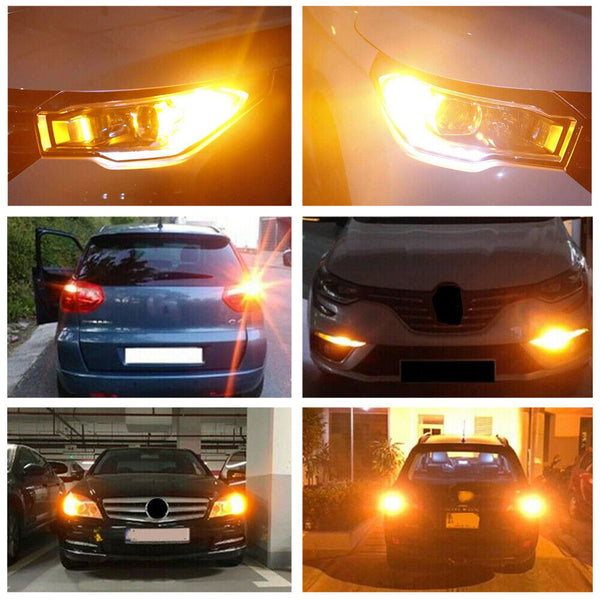 1-10x Amber LED BA15S 1156 Turn Signal Indicator Light Bulb Blinker 150° Globe