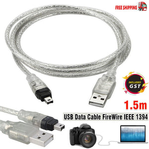 USB Data Cable FireWire IEEE 1394 for Mini DV MiniDV HDV Camcorder to Edit PC AU