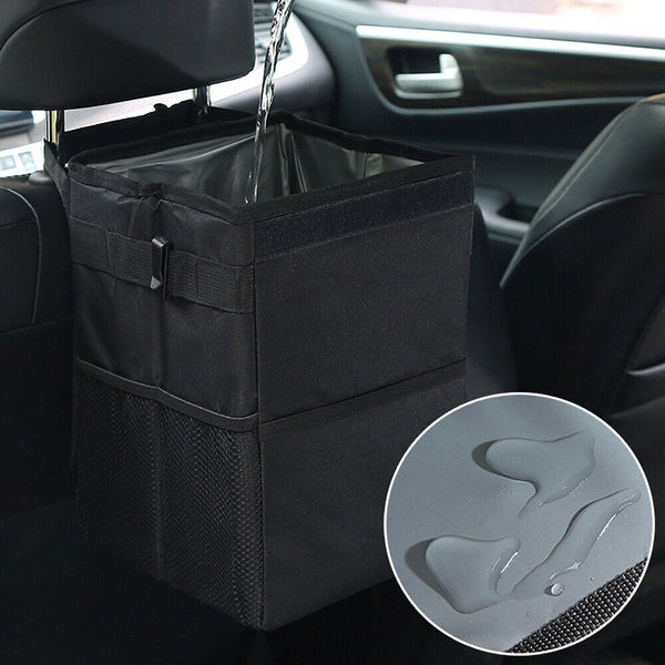 Waterproof Car Bin Storage Dustbin Travel Rubbish Waste Basket Box Bag Organizer