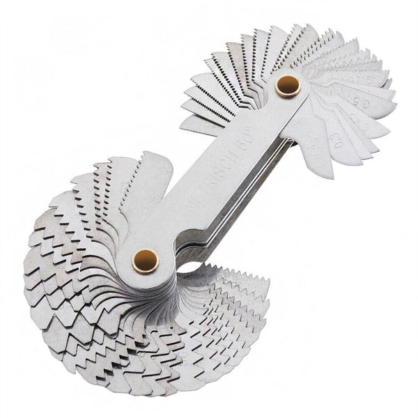 52 Blades Screw Thread Gauge Angle 60° Metric 55° Imperial Tap Pitch Inspection