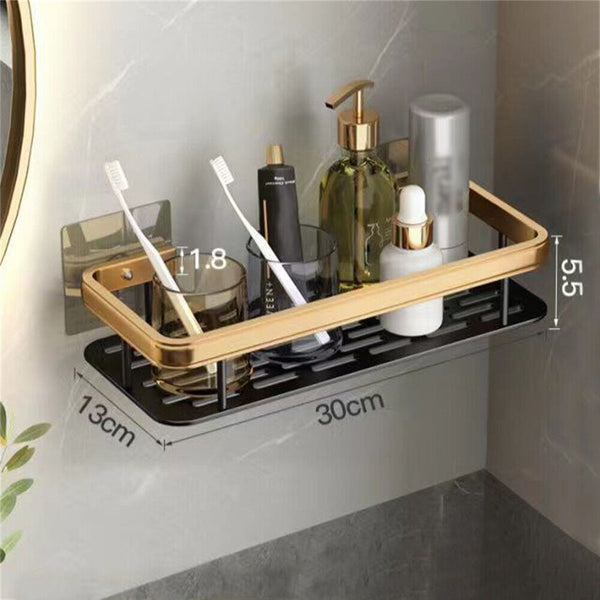 Self Adhesive Shower Shelf Bathroom Shower Caddy Rack Storage Organiser Luxury