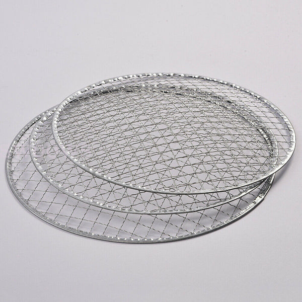 3pcs BBQ Steel Grill Mesh Fish Meat Round Net Barbecue Camping Outdoor Mat Pad