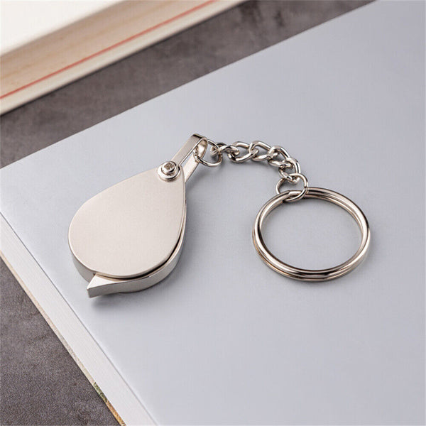 Portable 15X Folding Key Ring Mini Magnifier Key Chain Magnifying Glass Loupe AU