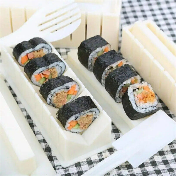 DIY Sushi Maker Making Kit Rice Roller Mold Set Beginners Homemade Kitchen NEW