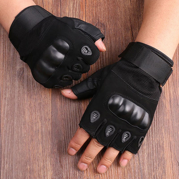 1/3Pairs Tactical Half Finger Gloves FOR Army Military Driving Fitness Sports AU