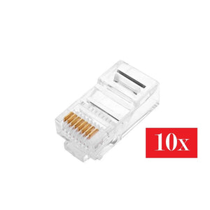 10-50X RJ45 Pass Through CAT6 Connector Modular Plug CAT5e CAT5 Network Ethernet