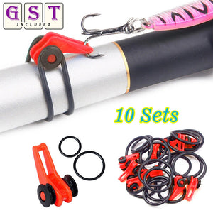 10-50 Red Hook Keeper Fishing Rod Pole Easy Safty Holder Hanger Lure Bait Tackle