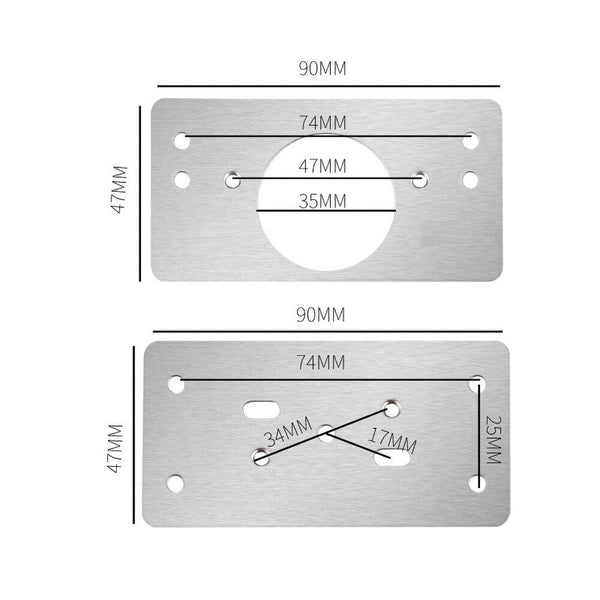 Hinge Repair Plate Rust Resistant Steel Furniture Cupboard Repair Mount Tool Set