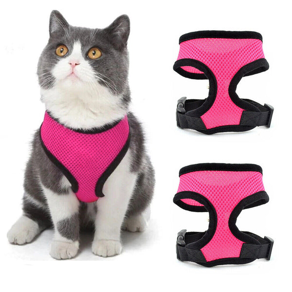 Pet Dog Cat Puppy Soft Leash VEST Mesh Breathe Adjustable Harness Braces Clothes