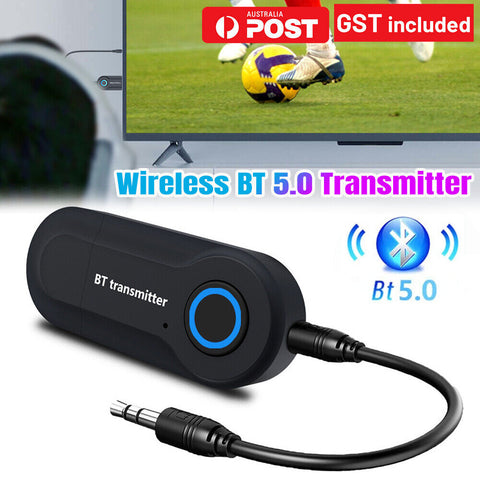 Wireless Bluetooth 5.0 Transmitter Stereo Audio Adapter Sender for TV PC Speaker
