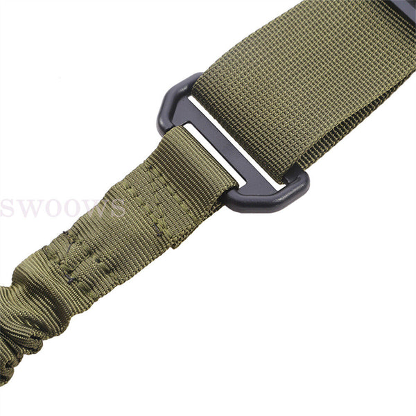 Tactical 2 Point Rifle Gun Sling Strap Adjustable Shotgun Belt Swivel Mount