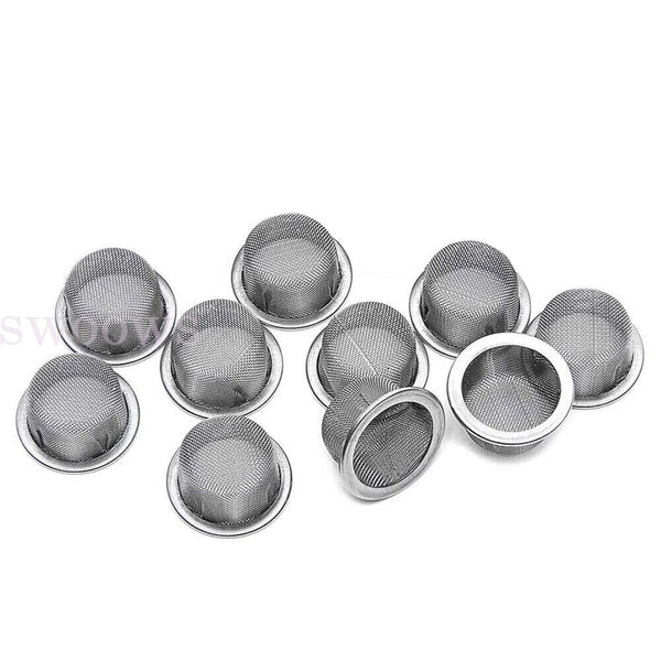 15PCS Cigarette Tobacco Smoking Pipe Metal Filter Screen Steel Mesh Concave Bowl