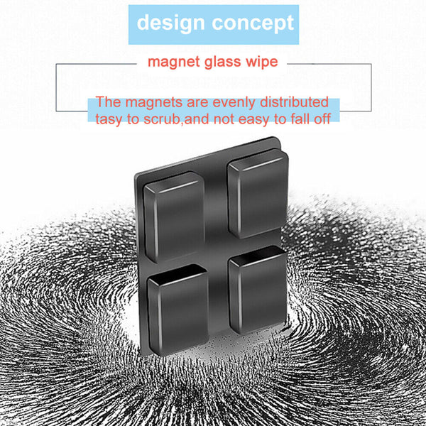 Car Tool  Surface Cleaning Brush Magnetic Window Double Side Glass Wiper Cleaner