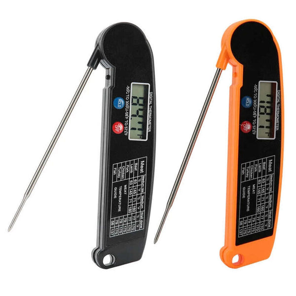 1/2xFoldable Digital Thermometer Probe Temperature Kitchen Cooking Food BBQ Meat