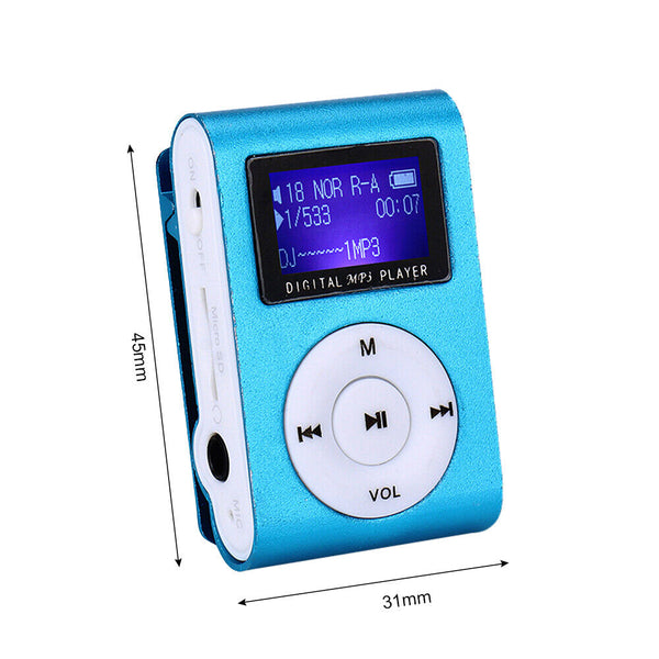 Mini LCD Screen USB MP3 Player Support Micro SD/TF Card Portable Music Player