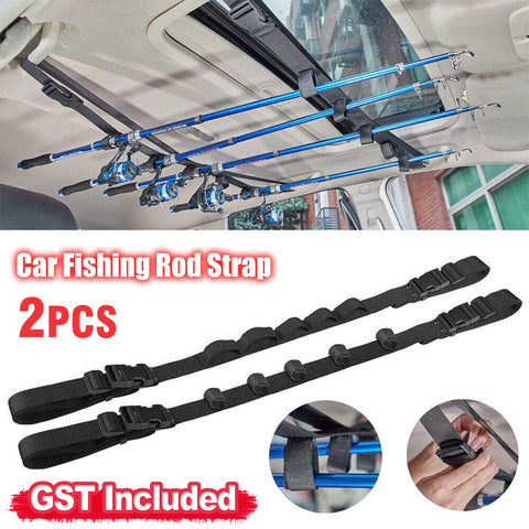 2pcs Car Fishing Rod Strap Fishing Rod Storage Rack Rod Carrier Holder for SUVs