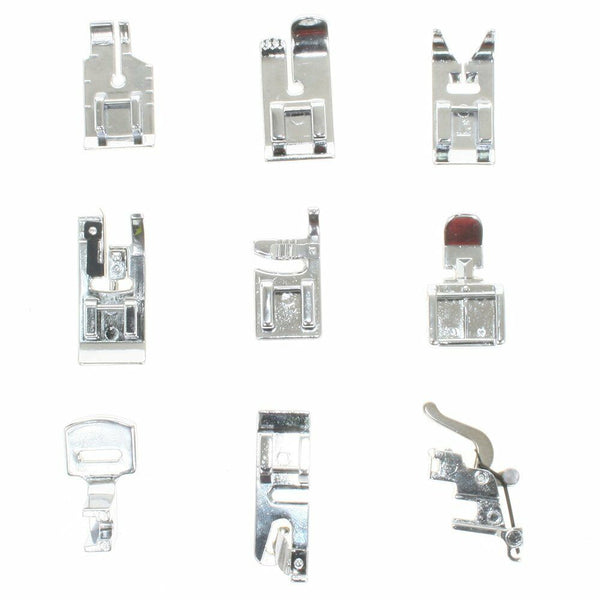 15X Side Cutter Overlock Presser Foot Rolled Hem Sewing Machine Kit For Brother