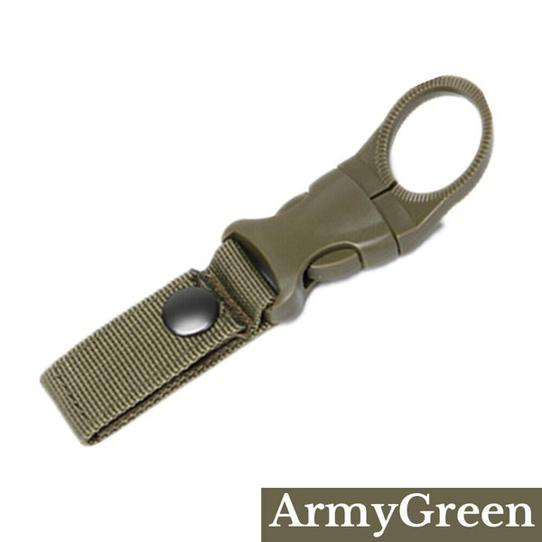 Tactical MOLLE Webbing Strap Clip Water Drink Bottle Holder Hook For Waist Belt