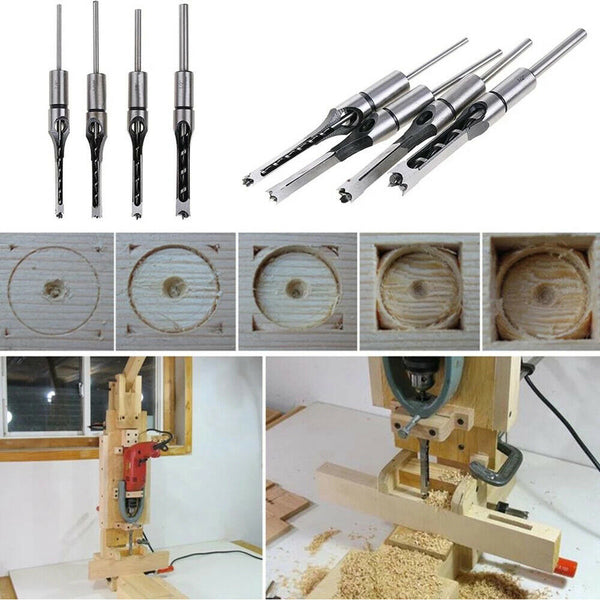 6.4/8/10/12.7mm HSS Square Hole Drill Bit Mortising Chisels Woodworking Tool