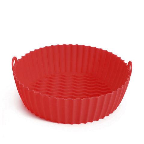 Silicone Air Fryer Pot Air Fryer Basket Liner Non-Stick Reusable Baking Tray AUs