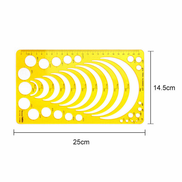 Technical Stencil Useful Circle Template Drawing Arc Artist Drafting Radius Tool