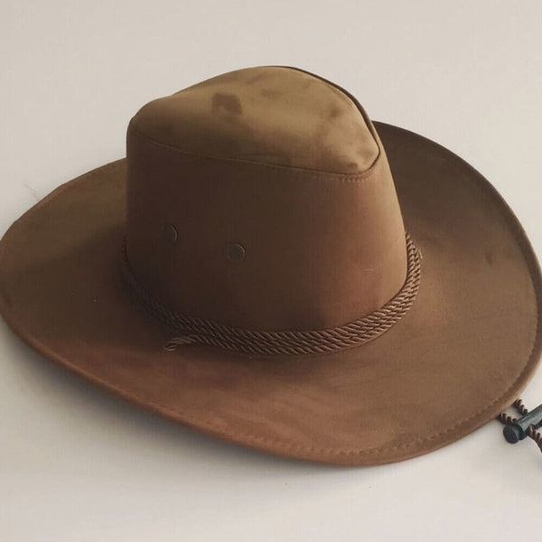 Cowboy Hat Unisex Faux Leather Sunhat Wild Brim Panama Hat Visor Hats Fashion AU