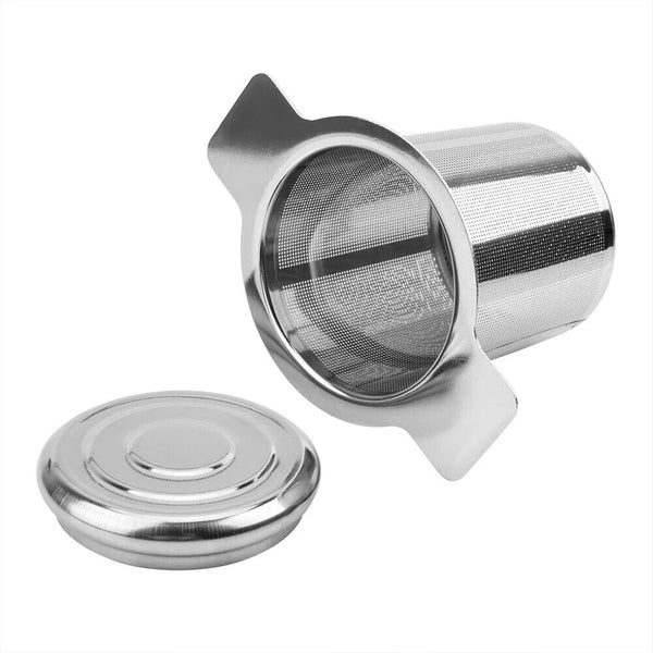 Tea Infuser with Lid Mesh Stainless Steel Metal Cup Strainer Loose Leaf Filter