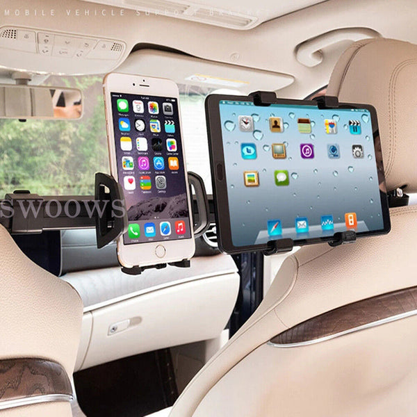 Car Seat Back Mount Tablet Holder Headrest Bracket Mobile Phone Stand Adjustable